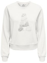 ONLY Bluza w kolorze białym rozmiar: XL. Białe bluzy ONLY, xl, z aplikacjami, bez kaptura. Za 92.64 zł.