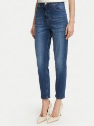Fracomina Jeansy FP26WVD005D46002 Granatowy Mom Fit. Niebieskie jeansy Fracomina, bez wzorów, z jeansu. Za 489.99 zł.