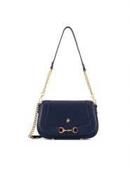 Beverly Hills Polo Club Torebka BHPC-K-045-06 Granatowy. Niebieskie listonoszki Beverly Hills Polo Club, bez wzorów, z materiału, bez dodatków. Za 199.99 zł.