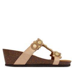 Klapki Scholl. Brązowe klapki Scholl, bez wzorów, bez obcasa, bez zapięcia. Za 414.99 zł.