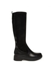 Caprice Kozaki 9-26505-43 Czarny. Czarne kozaki Caprice, bez wzorów, ze skóry, bez obcasa, na płaskiej podeszwie, bez zapięcia. Za 569.99 zł.