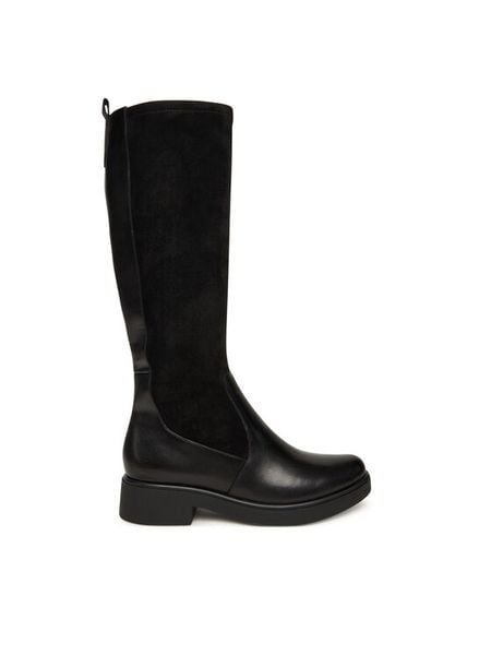 Caprice Kozaki 9-26505-43 Czarny. Czarne kozaki Caprice, bez wzorów, ze skóry, bez obcasa, na płaskiej podeszwie, bez zapięcia. Za 505.99 zł.