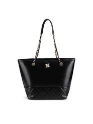Nine West Torebka BW2A0079 Czarny. Czarne shopper bag Nine West, bez wzorów, z tworzywa sztucznego, bez dodatków. Za 229.99 zł.