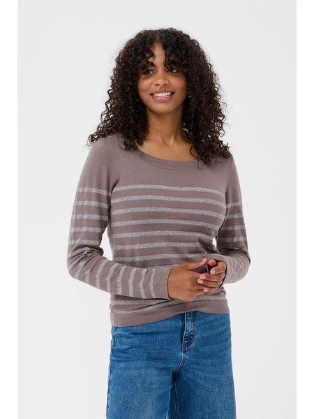 Kaffe Sweter w kolorze szarobrązowym rozmiar: XXL. Brązowe swetry Kaffe, xxl, bez wzorów, bez ramiączek. Za 130.99 zł.