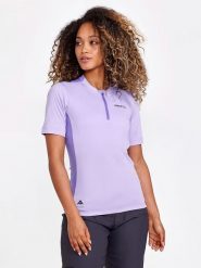 Craft Koszulka kolarska w kolorze lawendowym rozmiar: S. Różowe t-shirty sportowe Craft, s, bez wzorów, z materiału, bez ramiączek, rowerowe. Za 106.38 zł.