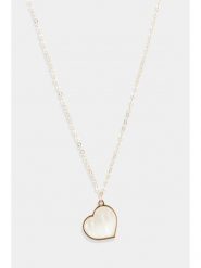 L instant d Or Złoty naszyjnik "Heart" z zawieszką - dł. 42 cm rozmiar: onesize. Żółte naszyjniki L instant d Or, z materiału, z perłą, złote. Za 639.45 zł.