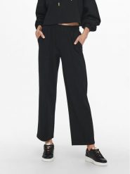 ONLY Spodnie materiałowe 15235076 Czarny Loose Fit. Czarne spodnie materiałowe ONLY, bez wzorów, z materiału. Za 119.99 zł.