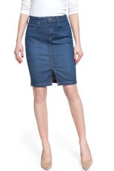 SPÓDNICA JEANSOWA LEE PENCIL SKIRT DARK GARNER L38GDJUV 112108166. Niebieskie spódnice Lee, l, bez wzorów, z jeansu, dopasowane. Za 159.99 zł.