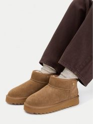Nine West Śniegowce CEO-MENA-01 Brązowy jasny. Brązowe śniegowce Nine West, bez wzorów, ze skóry, bez zapięcia. Za 259.99 zł.