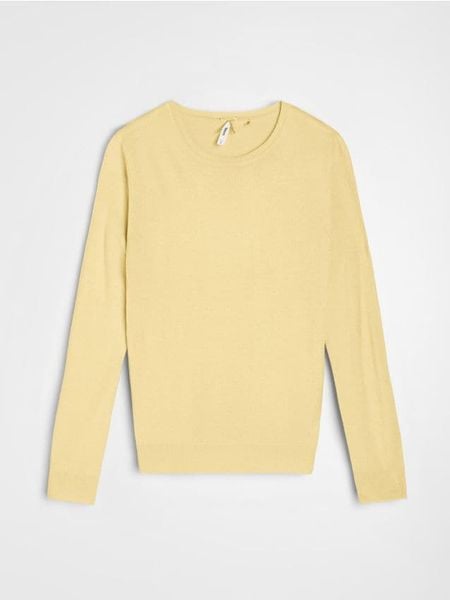 Lekki sweter basic - żółty. Żółte swetry Sinsay, l, bez wzorów, bez ramiączek. Za 29.99 zł.