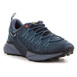 Buty trekkingowe Salewa Ws Dropline 61369-8163 niebieskie. Niebieskie buty trekkingowe z materiału, bez zapięcia. Za 898.36 zł.