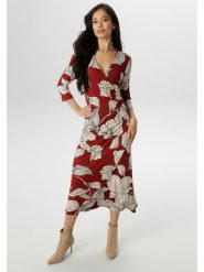 Aniston Sukienka w kolorze brązowo-kremowym rozmiar: 42. Brązowe sukienki Aniston, bez wzorów, bez kołnierzyka, bez ramiączek, midi. Za 83.03 zł.