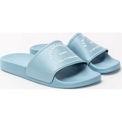 Klapki Karl Lagerfeld Kondo II Maison Slide (KL80908-VLB). Niebieskie klapki KARL LAGERFELD, bez wzorów, klasyczne, bez obcasa, bez zapięcia. Za 144.99 zł.