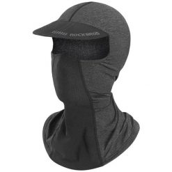 Czapka z daszkiem pełna ochrona przeciwsłoneczna oddychająca balaclava. Czarne czapki z daszkiem ROCKBROS, na lato, bez wzorów, z jedwabiu, sportowe. Za 75.60 zł.