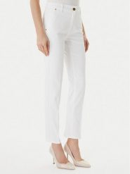 Luisa Spagnoli Jeansy Aroma 542975 Biały Straight Fit. Białe jeansy Luisa Spagnoli, bez wzorów, z bawełny. Za 606.99 zł.