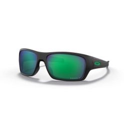 Polaryzacyjne okulary przeciwsłoneczne szklane Oakley Turbine Prizm. Czarne okulary przeciwsłoneczne Oakley, bez wzorów, szklane. Za 994.65 zł.