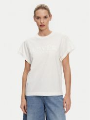 PINKO T-Shirt Torcetti 104605 A2D1 Biały Regular Fit. Białe t-shirty Pinko, s, bez wzorów, z bawełny, bez kołnierzyka, bez ramiączek. Za 279.99 zł.