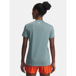Koszulka T-Shirt Damski Under Armour Treningowy Szybkoschnący Lekki Tech. Zielone t-shirty Under Armour, bez wzorów, sportowe, bez kołnierzyka, bez ramiączek. Za 119.99 zł.