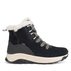 Trzewiki Rieker Revolution Lifestyle. Czarne botki Rieker Revolution Lifestyle, bez wzorów, bez obcasa, na płaskiej podeszwie, bez zapięcia. Za 384.99 zł.