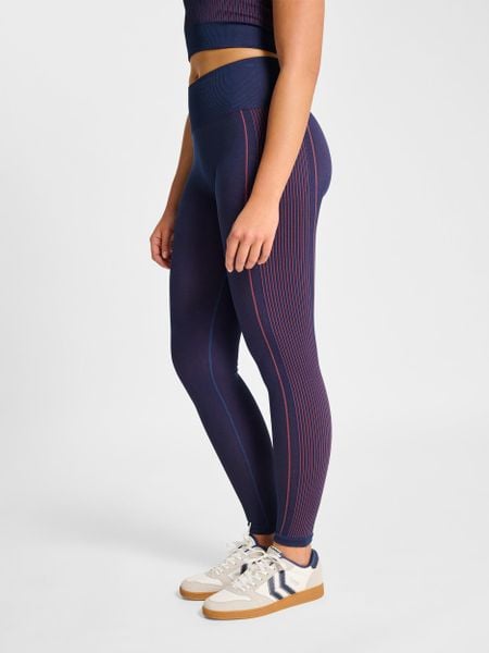 Damskie legginsy Hummel. Niebieskie legginsy Hummel, bez wzorów, z materiału. Za 184.80 zł.