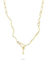 Liebeskind Naszyjnik z elementem ozdobnym - dł. 45 cm rozmiar: onesize. Żółte naszyjniki Liebeskind, z materiału, ze stali. Za 269.75 zł.