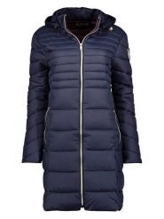 Geographical Norway Płaszcz pikowany w kolorze granatowym rozmiar: L. Niebieskie płaszcze Geographical Norway, l, bez wzorów, bez kaptura. Za 180.91 zł.