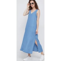 Dkny sukienka maxi prosta. Niebieskie sukienki DKNY, na co dzień, l, bez wzorów, z tkaniny, bez kołnierzyka, bez ramiączek, maxi, proste. W wyprzedaży za 429.99 zł.