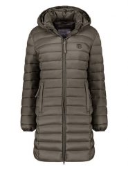 Geographical Norway Płaszcz pikowany "Atikotal" w kolorze khaki rozmiar: L. Brązowe płaszcze Geographical Norway, l, bez wzorów, bez kaptura. Za 160.96 zł.