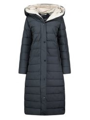 Geographical Norway Płaszcz pikowany w kolorze granatowym rozmiar: S. Niebieskie płaszcze Geographical Norway, s, bez wzorów, bez kaptura. Za 279.11 zł.