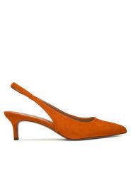 LAUREN RALPH LAUREN Czółenka Lolah II 802959263003 Pomarańczowy. Brązowe czółenka Lauren Ralph Lauren, bez wzorów, ze skóry, bez obcasa, bez zapięcia. Za 419.99 zł.