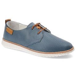 Niebieskie Półbuty Artiker Eleganckie Obuwie Damskie. Niebieskie półbuty wsuwane Artiker, bez wzorów, eleganckie, bez obcasa, na płaskiej podeszwie. Za 203.99 zł.