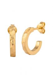 Elli Kreolski Damski Teksturowany 925 Sterling Silver Pozłacane Złoto Kolczyki 1 ct. Szare kolczyki Elli, pozłacane. Za 248.99 zł.