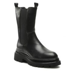 Botki Jenny Fairy. Czarne botki Jenny Fairy, bez wzorów, bez obcasa, na płaskiej podeszwie, bez zapięcia. Za 149.99 zł.