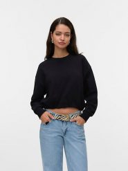 Vero Moda Bluza w kolorze czarnym rozmiar: L. Czarne bluzy Vero Moda, l, bez wzorów, z bawełny, bez kaptura. Za 119.12 zł.