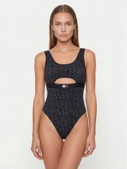 Tommy Hilfiger Strój kąpielowy UW0UW06589 Czarny. Czarne stroje jednoczęściowe Tommy Hilfiger, bez wzorów, z syntetyku. Za 409.99 zł.
