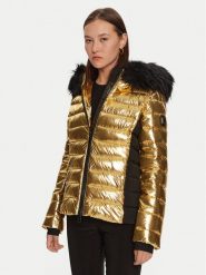 LOLA CASADEMUNT Kurtka puchowa LF2401008 Złoty Regular Fit. Żółte kurtki LOLA CASADEMUNT, l, bez wzorów, z puchu, bez kaptura. Za 519.99 zł.