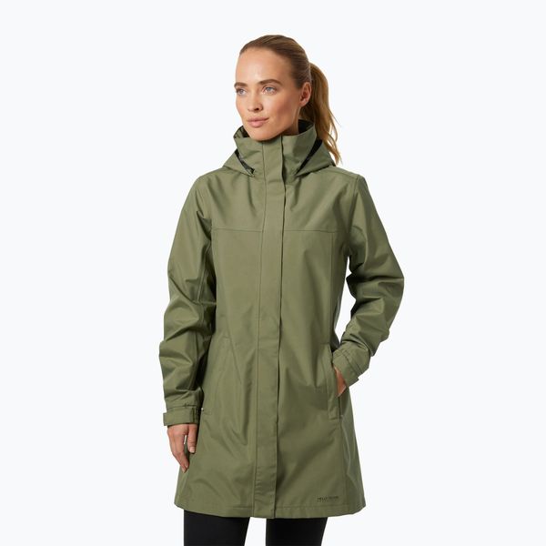 Płaszcz przeciwdeszczowy damski Helly Hansen Aden Long Coat. Zielone kurtki przeciwdeszczowe Helly Hansen, bez wzorów, sportowe, bez kaptura. Za 539.99 zł.