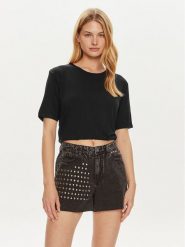 JDY T-Shirt Mila 15330819 Czarny Regular Fit. Czarne t-shirty JDY, xl, bez wzorów, z wiskozy, bez kołnierzyka, bez ramiączek. Za 19.99 zł.