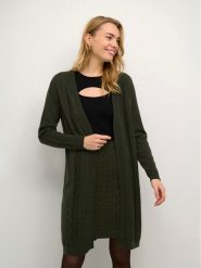 Cream Kardigan Crdela Long Knit 10611901 Zielony Straight Fit. Zielone swetry Cream, s, bez wzorów, z wiskozy, bez ramiączek. Za 369.99 zł.