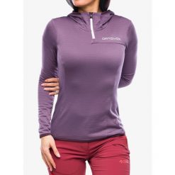 Bluza z kapturem damska Ortovox Fleece Light Grid ZN Hoody. Fioletowe bluzy ORTOVOX, l, bez wzorów, bez ramiączek, z kapturem. Za 702.99 zł.