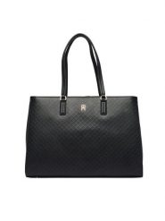 Tommy Hilfiger Torebka Th Daily Tote Mono AW0AW18417 Czarny. Czarne torebki klasyczne Tommy Hilfiger, bez wzorów, ze skóry, bez dodatków. Za 699.99 zł.