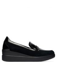 Geox Mokasyny D Stardust D6630A 022HH C9999 Czarny. Czarne mokasyny Geox, bez wzorów, ze skóry. Za 499.99 zł.