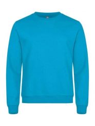 Clique Basic Roundneck bluza z okrągłym dekoltem unisex turkus – turquoise. Niebieskie bluzy bez kaptura CLIQUE, xl, bez wzorów, z bawełny, bez kaptura. Za 156.07 zł.
