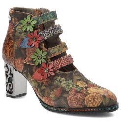 Pomarańczowe Botki Laura Vita Eleganckie Buty Na Obcasie. Brązowe botki LAURA VITA, bez wzorów, eleganckie, bez obcasa, na obcasie, bez zapięcia. Za 599.00 zł.