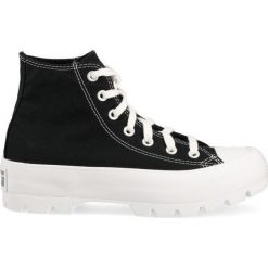 Converse trampki Chuck Taylor All Star Lugged Hi damskie kolor czarny. Czarne trampki Converse, bez wzorów, retro, bez zapięcia. W wyprzedaży za 359.99 zł.