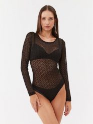 Guess Body O3BM11 KBXA0 Czarny. Czarne body i gorsety Guess, z aplikacjami, z syntetyku, bez ramiączek. Za 159.99 zł.