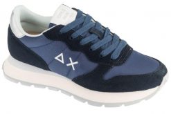 Buty sportowe Sneakersy damskie, Ally Gold Silver. Niebieskie buty treningowe SUN68, bez wzorów, z materiału, przed kostkę, bez zapięcia, trekkingowe. Za 429.99 zł.