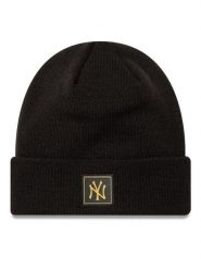 New Era Czapka New York Yankees Metallic Badge Black Cuff Knit Beanie 60424815 Czarny. Czarne czapki zimowe New Era, bez wzorów, z materiału. Za 119.99 zł.