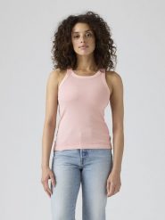 Levi's Top w kolorze jasnoróżowym rozmiar: S. Różowe topy Levi's, s, bez wzorów, z bawełny, bez kołnierzyka, bez ramiączek. Za 66.47 zł.