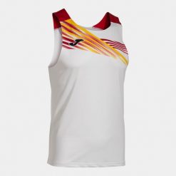 Tank top Joma Elite X. Białe topy Joma, bez wzorów, bez kołnierzyka, bez ramiączek. W wyprzedaży za 115.15 zł.